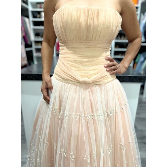 Soucy for Lara Helene Blush Formal Strapless Ball Gown $995 - Picture 3 of 12